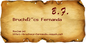 Bruchács Fernanda névjegykártya